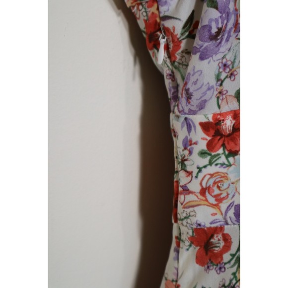 Puff Sleeve | Floral Dress  | V Neck A Line | Womens Small - Picture 10 of 10